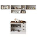 Ver imagem 6 de Cozinha Completa Modulada 4 Peças com Tampo Frentes em MDF Americano Branco/Ébano