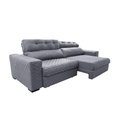 Ver imagem 7 de Sofá Retrátil e Reclinável 2,95m Molas Ensacadas Cama inBox Style Thermo Gel Linho Cinza Claro