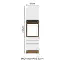 Ver imagem 3 de Torre Quente Armário de Cozinha 60 cm 1 Porta 3 Gavetas Rustic/Branco Glamy Madesa