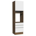 Ver imagem 1 de Torre Quente Armário de Cozinha 60 cm 1 Porta 3 Gavetas Rustic/Branco Glamy Madesa