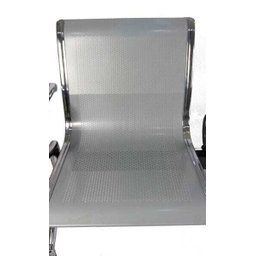 Cadeira Longarina Cromada 2 Lugares com Braço - 3