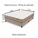 Ver imagem 3 de Cama Box Casal Molas Apolospuma Smartbox 138x188 Marrom Bege