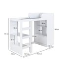 Ver imagem 4 de Cama Multifuncional Solteiro 1 Porta 3 Prateleiras CA6080 78x188cm Branco - Art In Móveis