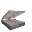 Ver imagem 4 de Base Box Baú King Luxo Blindado Bipartido NK Camas Suede Cinza 41x193x203