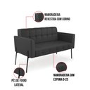 Ver imagem 6 de Sofá Namoradeira e 2 Poltronas Pé de Ferro Preto Elisa Corino D03 - D'Rossi