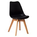 Ver imagem 1 de Cadeira Eames Eiffel Leda Saarinen Design Preto para Mesa de Jantar Sala Cozinha
