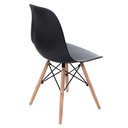 Ver imagem 3 de CADEIRA CHARLES EAMES EIFFEL BASE MADEIRA SALA DE JANTAR COZINHA PRETO