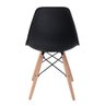 CADEIRA CHARLES EAMES EIFFEL BASE MADEIRA SALA DE JANTAR COZINHA PRETO - 4