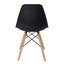 Ver imagem 4 de CADEIRA CHARLES EAMES EIFFEL BASE MADEIRA SALA DE JANTAR COZINHA PRETO