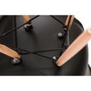 Ver imagem 5 de CADEIRA CHARLES EAMES EIFFEL BASE MADEIRA SALA DE JANTAR COZINHA PRETO
