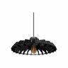 Lustre Pendente em Madeira - Stick Plate - Preto - 1