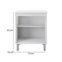 Ver imagem 2 de Armário Balcão Multiuso para Cozinha Micro-ondas ou Forno Serena 02 Portas Branco Moblis