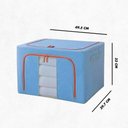Ver imagem 3 de Caixa Organizadora de Roupas Multiuso Dobrável - Azul