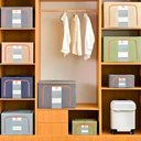 Ver imagem 2 de Caixa Organizadora de Roupas Multiuso Dobrável - Azul