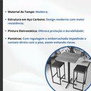 Ver imagem 3 de Conjunto Mesa Alta Bar Bistrô Quadrada Imbuia 2 Banquetas Confort Estofado Don Castro