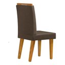 Ver imagem 4 de Kit 2 Cadeiras De Jantar Estofada Diana Pés Em Madeira