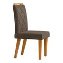 Ver imagem 2 de Kit 2 Cadeiras De Jantar Estofada Diana Pés Em Madeira