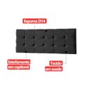 Ver imagem 6 de Cabeceira Painel Estofada Grecia Suede Preto Casal 1,40m para Cama Box
