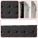 Ver imagem 7 de Cabeceira Painel Estofada Grecia Suede Preto Casal 1,40m para Cama Box