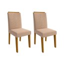 Ver imagem 1 de Kit 2 Cadeiras Sala Jantar Clarice 2 Un Nature/Suede Nude - Cimol