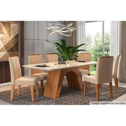 Kit 2 Cadeiras Sala Jantar Clarice 2 Un Nature/Suede Nude - Cimol - 4 Kit 2 Cadeiras Sala Jantar Clarice 2 Un Nature/Suede Nude - Cimol - 4