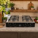 Ver imagem 3 de Fogão Cooktop a Gás Clarice Júnior 4 Bocas Inox Trempes Esmaltadas Preto 110V