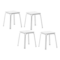 Kit 2 Banqueta de Cozinha 1748 4 Un Branco-courano Branco - Carraro - 1