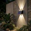 Ver imagem 2 de Arandela Solar 4w 4 Fachos 3000k Ip65 Led Externa Preta