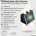 Ver imagem 3 de Arandela Solar 4w 4 Fachos 3000k Ip65 Led Externa Preta