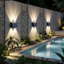 Ver imagem 6 de Arandela Solar 4w 4 Fachos 3000k Ip65 Led Externa Preta