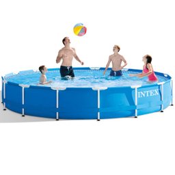 Piscina Circular de Armação de Metal Galvanizado 4.57m x 84cm 11.325 Litros Bomba Filtro - 2