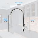 Ver imagem 2 de Torneira Misturador Monocomando Cozinha Gourmet Somma Casa Curve