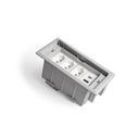 Ver imagem 1 de Caixa de Tomada Embutir Mesa Bancada com 3 Tomadas + Usb 20w Cinza