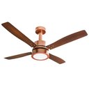 Ver imagem 1 de Ventilador Vintage ( 18W )Cobre Escovado 4 Pás Tabaco 220V - Venti-Delta