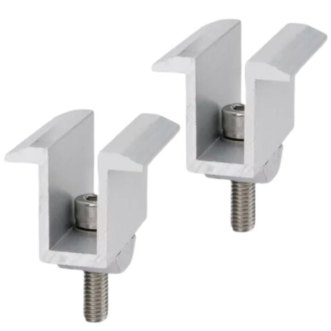 Fixador Grampo Intermediário Middle Clamp Linha C Placa Painel Solar Alumínio e Inox | Perfil Master