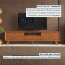 Ver imagem 6 de Rack para TV até 75 Polegadas 100% MDF 220cm Pés em Madeira Maciça Laqueado 3 Gavetas Áustria