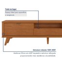 Ver imagem 5 de Rack para TV até 75 Polegadas 100% MDF 220cm Pés em Madeira Maciça Laqueado 3 Gavetas Áustria