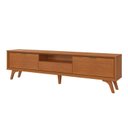 Ver imagem 2 de Rack para TV até 75 Polegadas 100% MDF 220cm Pés em Madeira Maciça Laqueado 3 Gavetas Áustria