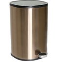 Ver imagem 1 de Lixeira Redonda em Metal com Pedal 5 Litros Rose Gold