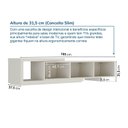 Ver imagem 4 de Rack Extensível para TV até 50 Polegadas 195cm Aruá CabeCasa MadeiraOriginals