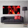 Quadro Decorativo 120X60 Sala Abstrato Geométrico Vermelho - 2