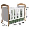 Berço Mini Cama Danny Branco Fosco/Mezzo Fosco - Reller Móveis - 2