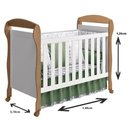 Ver imagem 2 de Berço Mini Cama Danny Branco Fosco/Mezzo Fosco - Reller Móveis