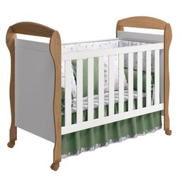 Berço Mini Cama Danny Branco Fosco/Mezzo Fosco - Reller Móveis - 1 Berço Mini Cama Danny Branco Fosco/Mezzo Fosco - Reller Móveis - 1