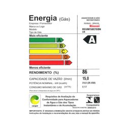 Aquecedor Rinnai 15 litros M150 CFS - GN (Mecânico) - 2