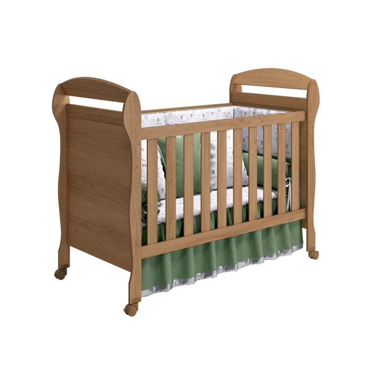 Berço Mini Cama Infantil Danny Mezzo Fosco Quarto de Bebê - Reller Móveis