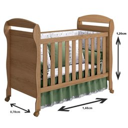 Berço Mini Cama Infantil Danny Mezzo Fosco Quarto de Bebê - Reller Móveis - 2