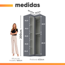 Ver imagem 3 de Guarda Roupas Modulado Closet de Canto 2 Portas Madrid Maxel