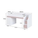 Ver imagem 4 de Cama Infanto Juvenil Estação de Trabalho com Balcão Cor Branco com Rosa Milkshake