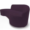 Ver imagem 4 de Sofá 5 Lugares Curvo Sala de Estar Living Firenze Direito D02 Veludo Roxo 300 Cm C-292 - Lyam